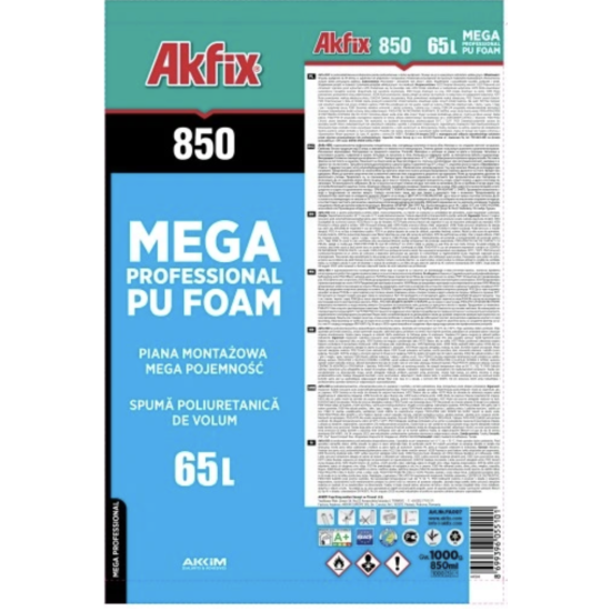 Piana montażowa całoroczna XXL 65 litrów Akfix 850